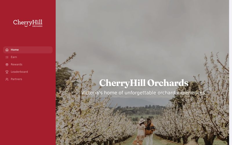 CherryHill Orchards loyalty site
